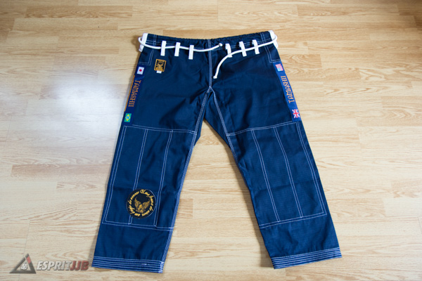 Vue du pantalon du kimono de Jujitsu Brésilien Black Eagle Tamashii