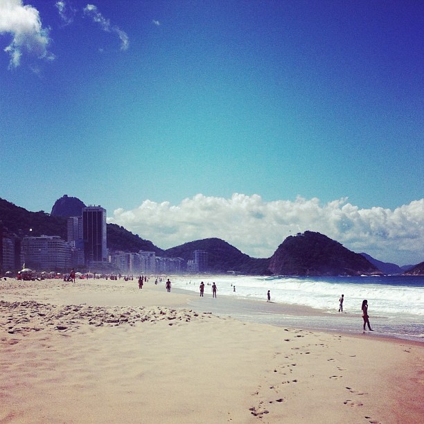 Plage de copacabana à Rio de Janeiro au Brésil